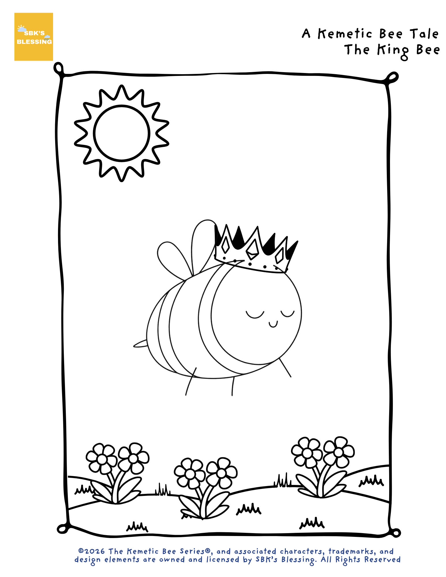 The King Bee Coloring Page 1