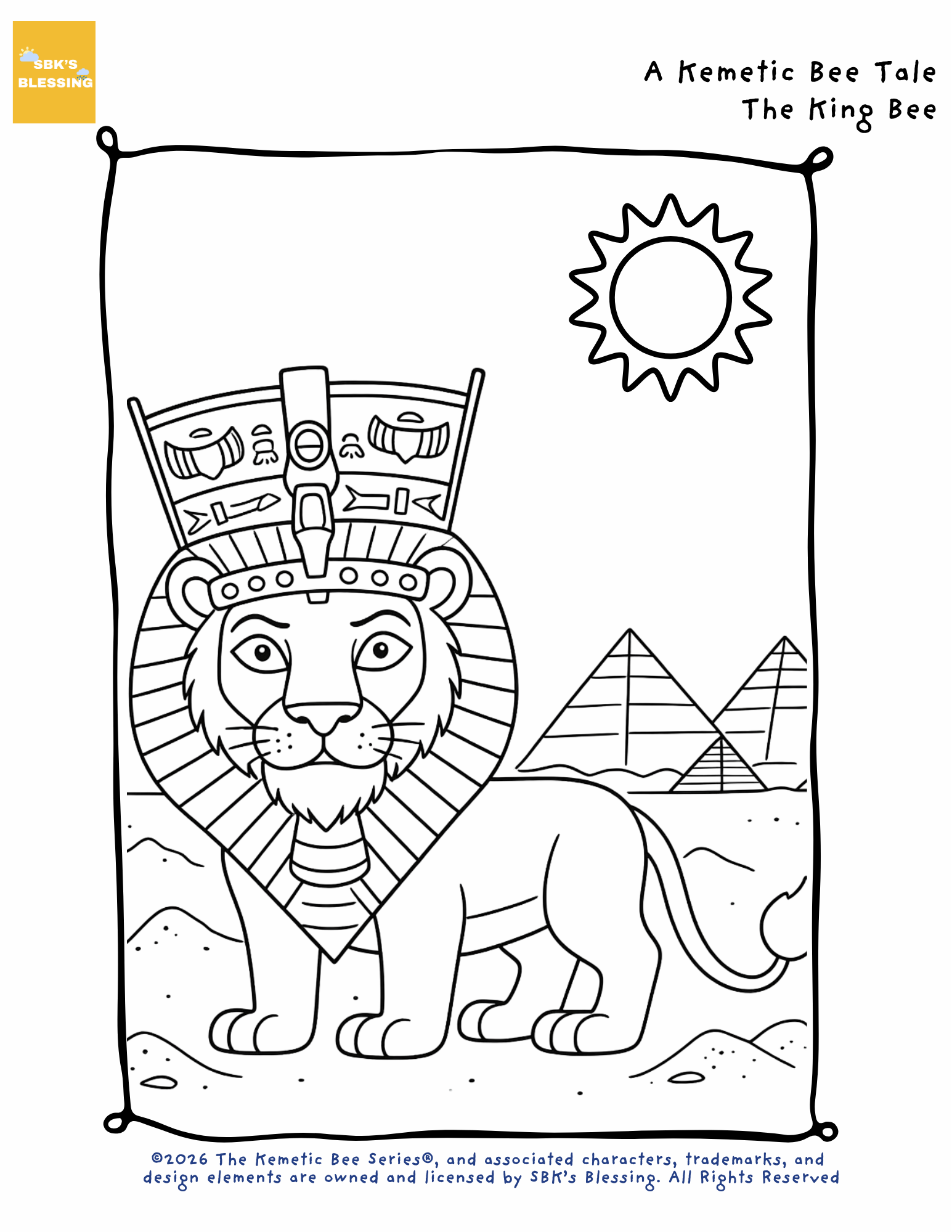 The King Bee Coloring Page 2